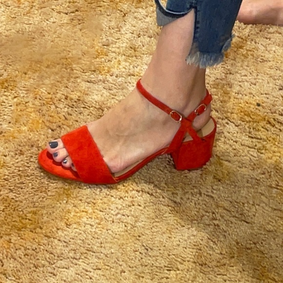 COPY - J Crew red block heels - new - Picture 6 of 6